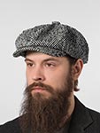 Кепка FREDRIKSON арт. 3031-642/99-Ч Маяковский (серый / черный)